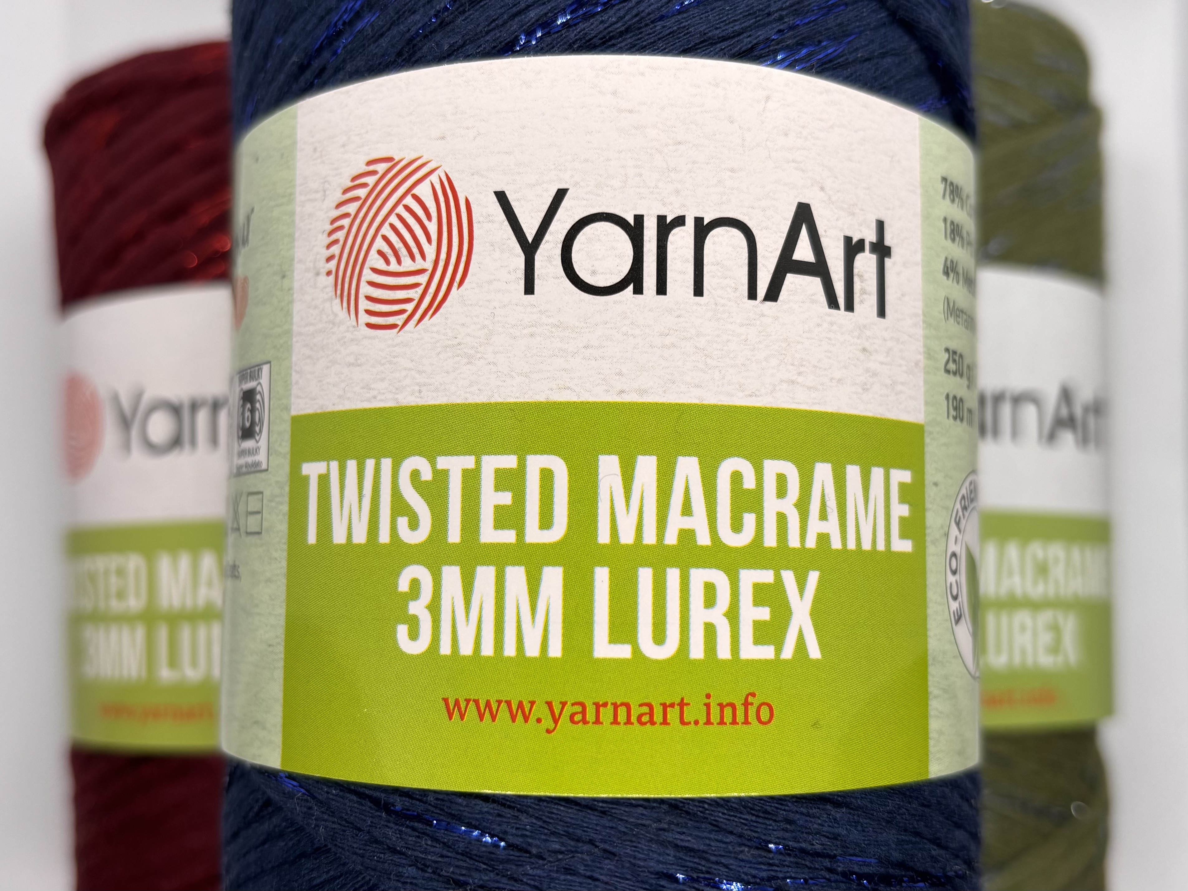Twisted macrame lurex