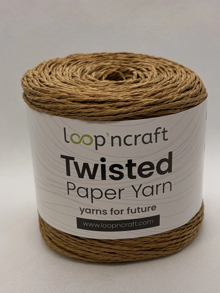 Twisted Paper Yarn 15-08 tmavě písková