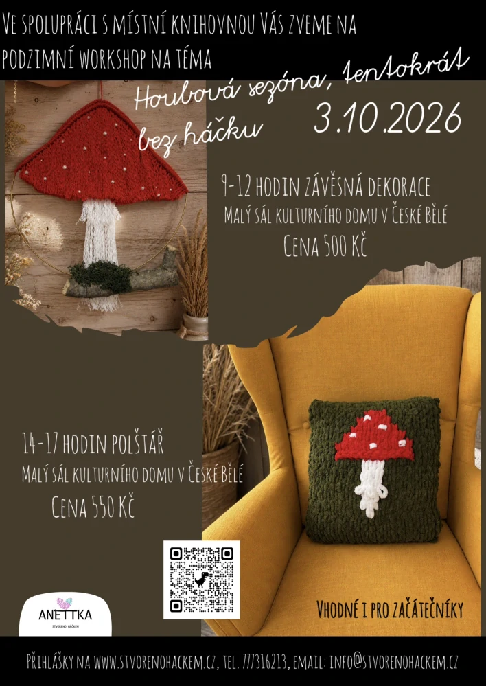 Workshop Česká Bělá 3.10.2026 polštář