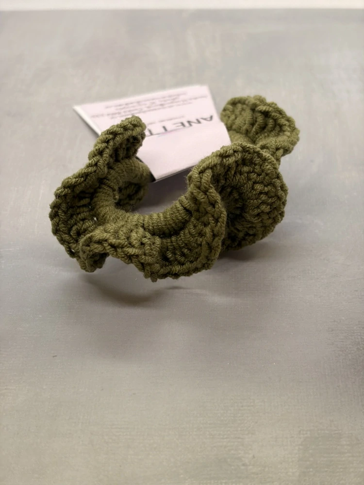 Scrunchie malá olivová