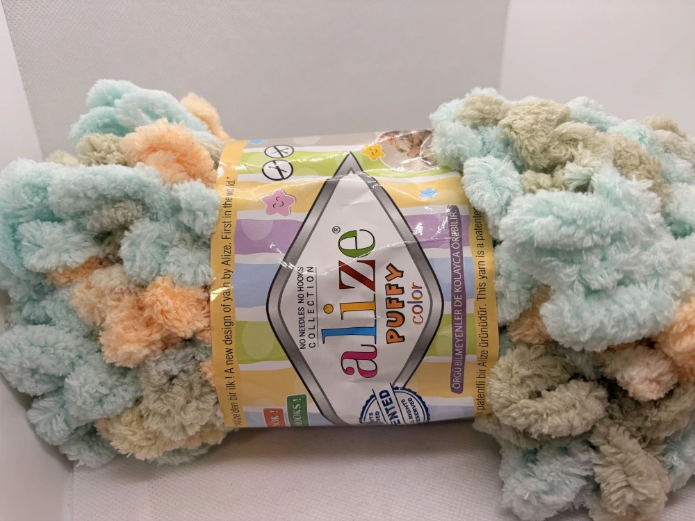 Puffy color 8013 pastelová tyrkysovooranžová