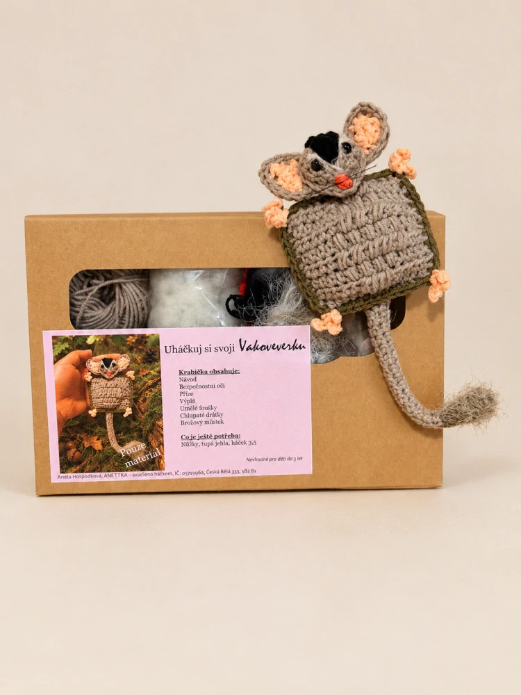 DIY krabička - vakoveverka - pouze materiál