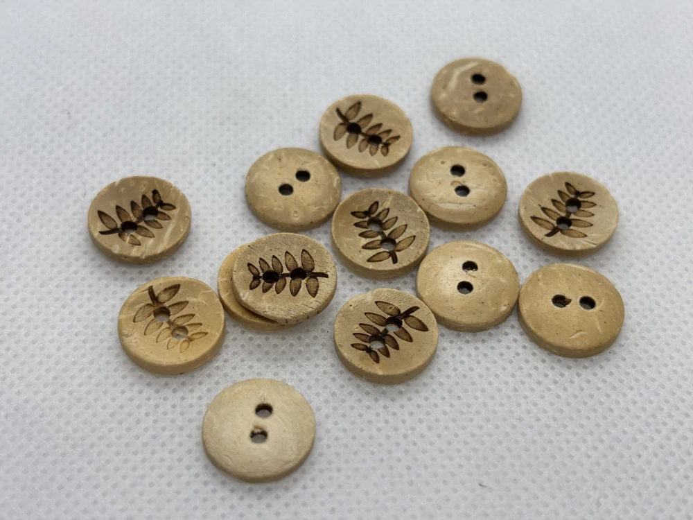 Knoflík kokos rostlina 12,5 mm