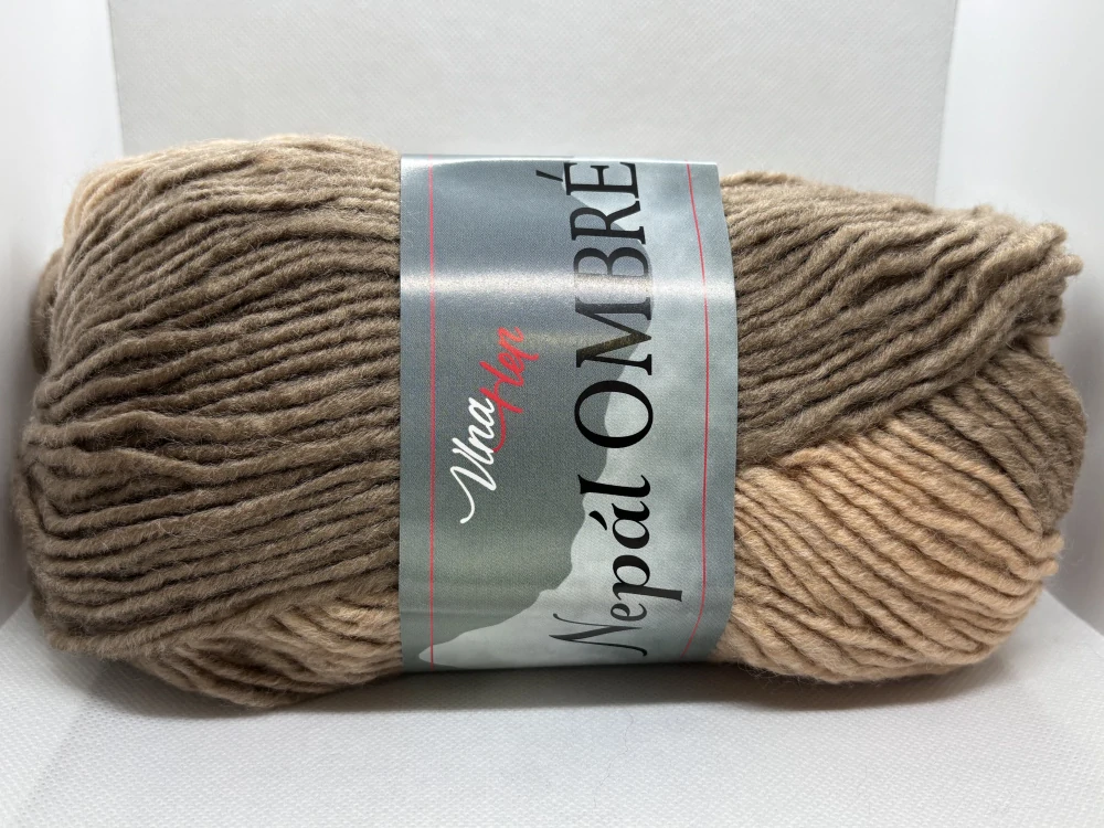 Nepál ombré 7417 hnědá-lososová