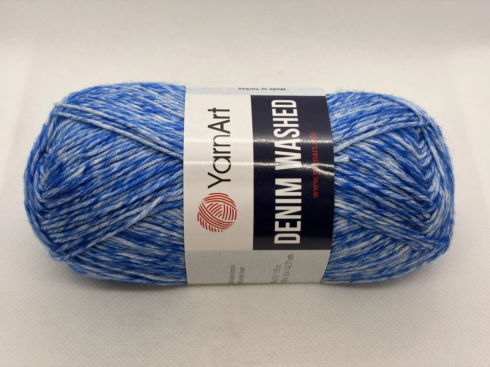 Denim washed 910 královská modrá
