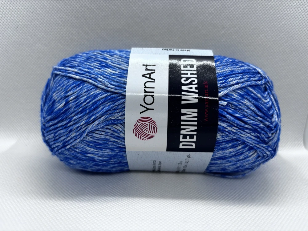 Denim washed 910 královská modrá