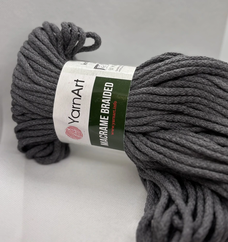 macrame braided 758 tmavě šedá