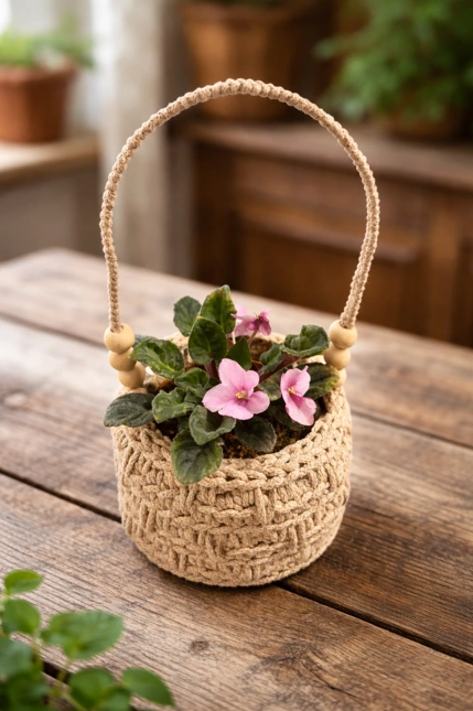macrame braided 768 světle hnědá