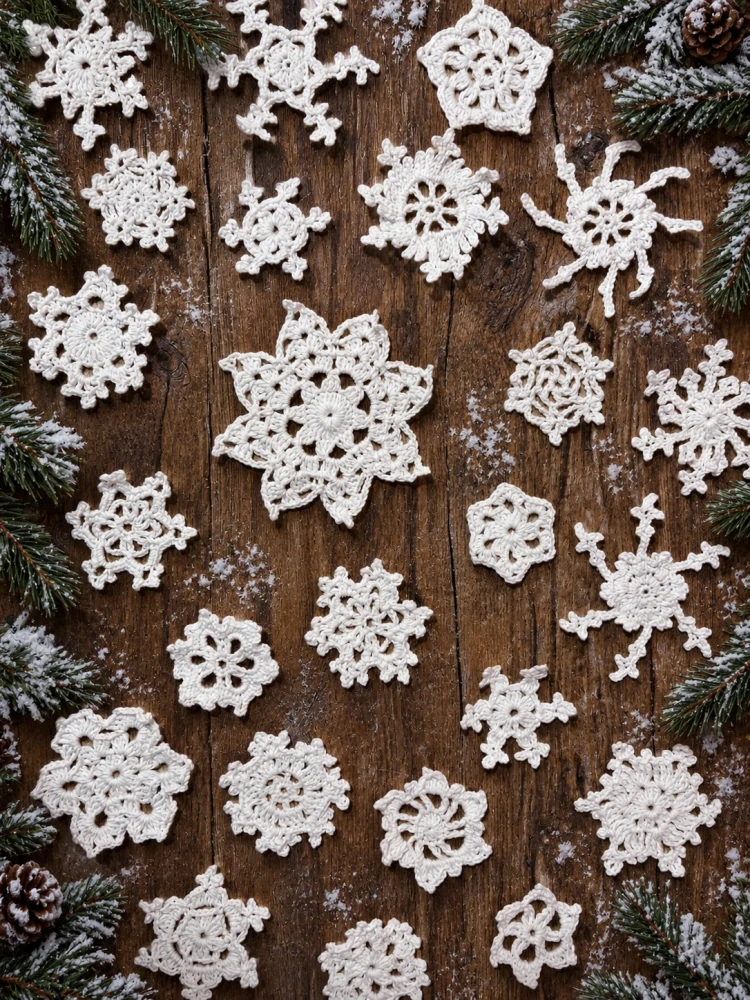 DIY krabička - adventní kalendář - vločky
