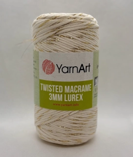 Twisted macrame lurex 752 smetanová