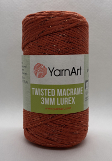 Twisted macrame lurex 785 terakotová
