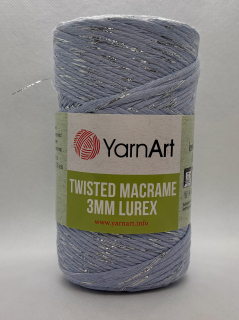 Twisted macrame lurex 760 světle modrá