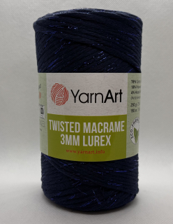 Twisted macrame lurex 784 námořnická modrá