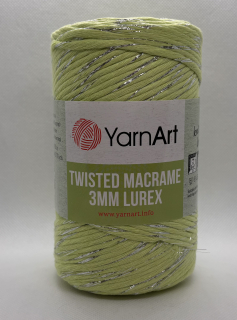 Twisted macrame lurex 755 světle zelená