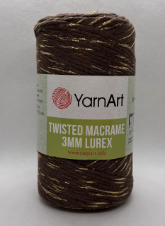 Twisted macrame lurex 769 hnědá