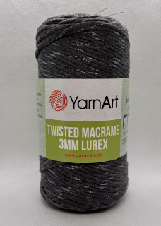 Twisted macrame lurex 758 tmavě šedá