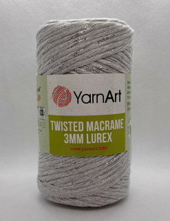 Twisted macrame lurex 756 světle šedá