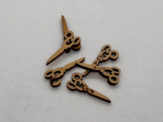 Dřevěné nůžky k nalepení 13x30 mm