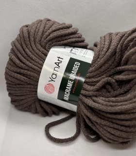 macrame braided 769 tmavě hnědá
