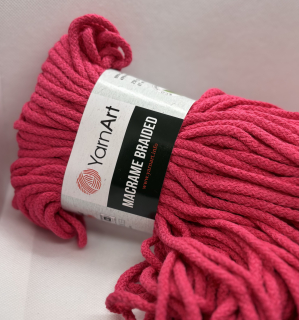 macrame braided 771 neonově růžová