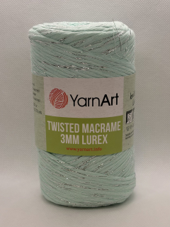 Twisted macrame lurex 775 tyrkysová