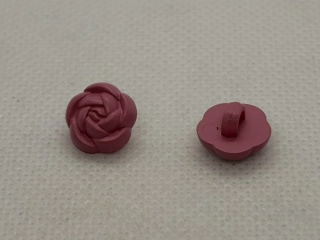 Knoflík růže růžová 11 mm