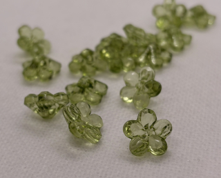 Knoflík kytička zelená 12 mm