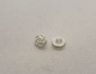 Knoflík růže bílá 11 mm