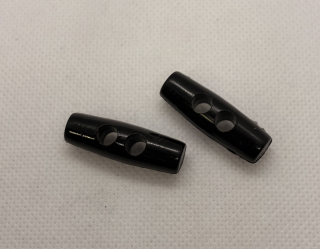 Knoflík oliva 30x10 mm černý