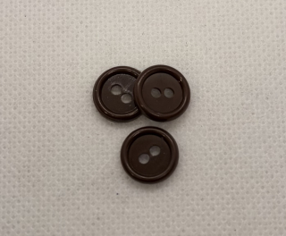 Knoflík 11 mm tmavě hnědý