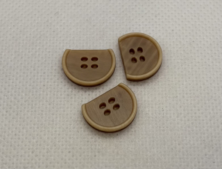 Knoflík polokulatý béžový 15x12 mm