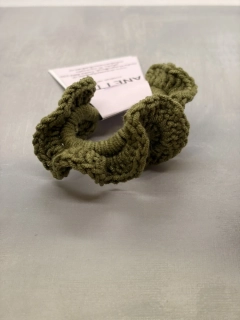 Scrunchie malá olivová