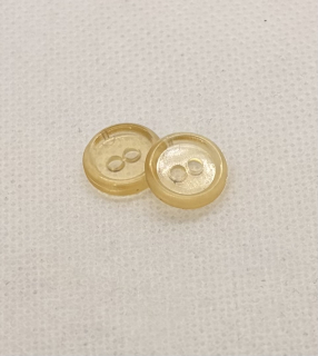 Knoflík 11 mm žlutý průhledný