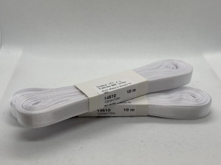 Stuha atlasová oboulící 10 mm/ 10 m 001 bílá