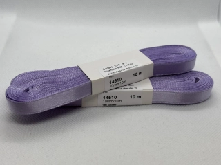 Stuha atlasová oboulící 10 mm/ 10 m 452 světle fialová