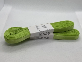 Stuha atlasová oboulící 10 mm/ 10 m 630 světle zelená