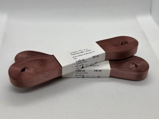 Stuha atlasová oboulící 10 mm/ 10 m 727 hnědorůžová