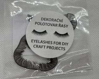 Polotovar řasy 8 mm černé
