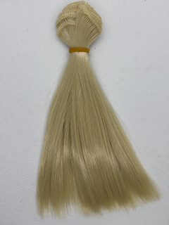 Vlasy pro panenky rovné 15 cm blond