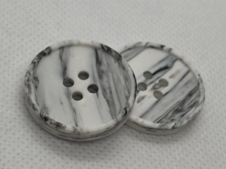 Knoflík bílý žíhaný 26 mm