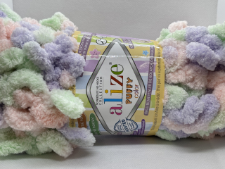 Puffy color 5938 pastelová zelenofialová