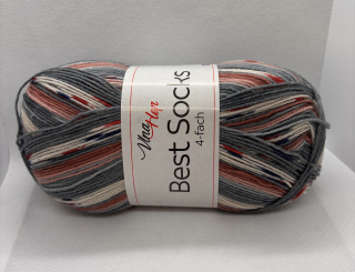 Best socks 4-fach 7382 šedá-terakota