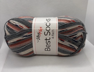 Best socks 4-fach 7382 šedá-terakota