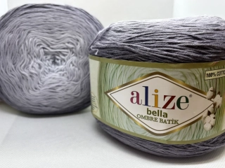 Bella ombre batik 7411 šedofialová