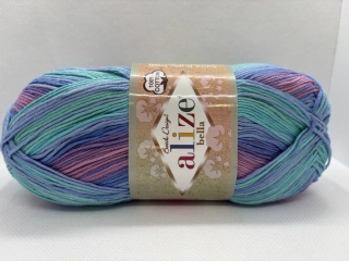Bella batik 4531 fialová-tyrkysová
