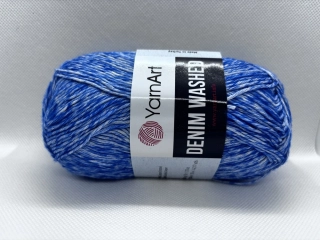 Denim washed 910 královská modrá