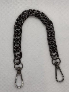 Řetízek/ucho 25 cm nikl černý