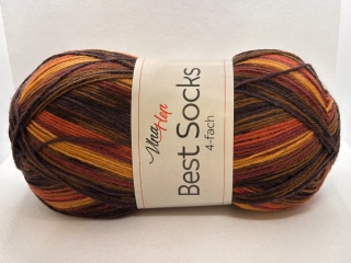 Best socks 4-fach 7316 hnědá-oranžová