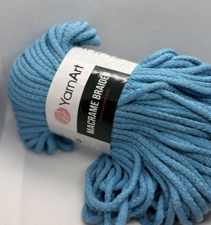 macrame braided 763 azurově modrá
